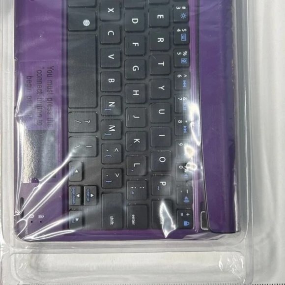 *SOLD* NIB Purple Ultra Thin - Bluetooth Keyboard for iPad Mini - Picture 3 of 10